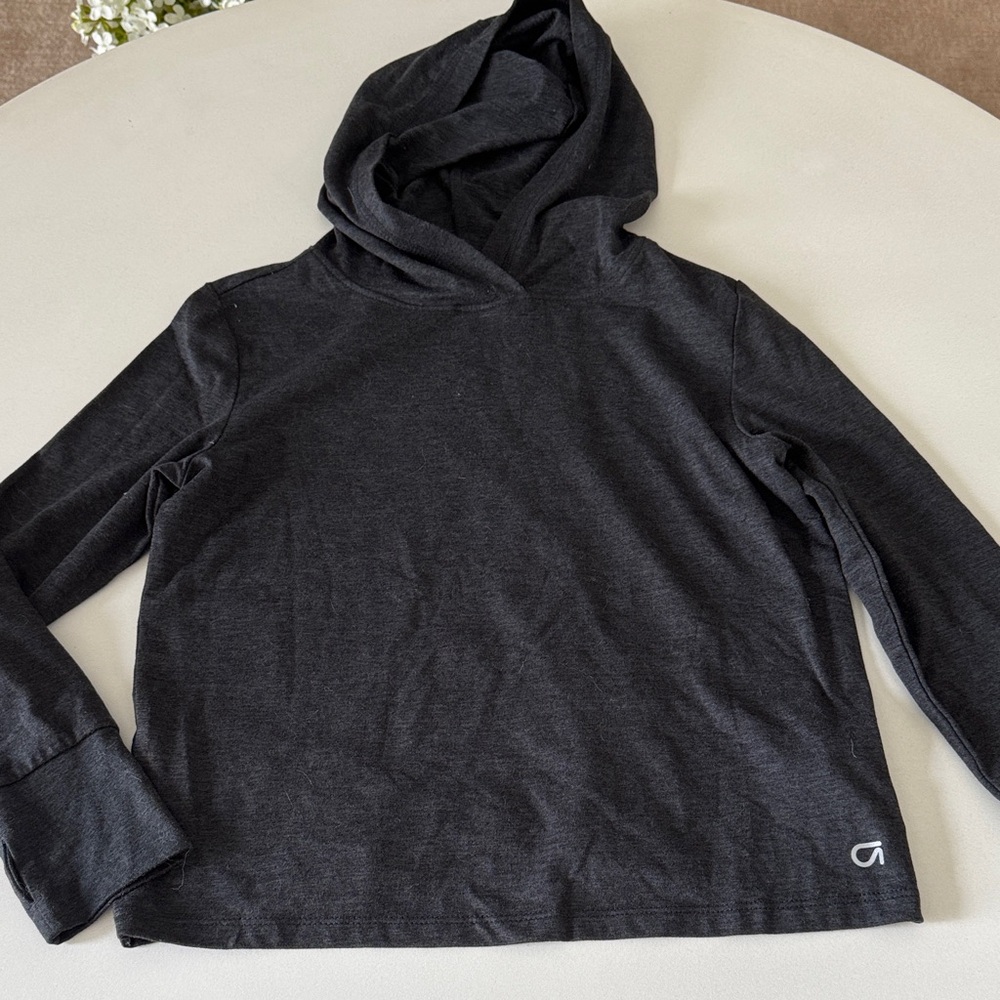 GAP girls Black Brushed Jersey Hoodie size S